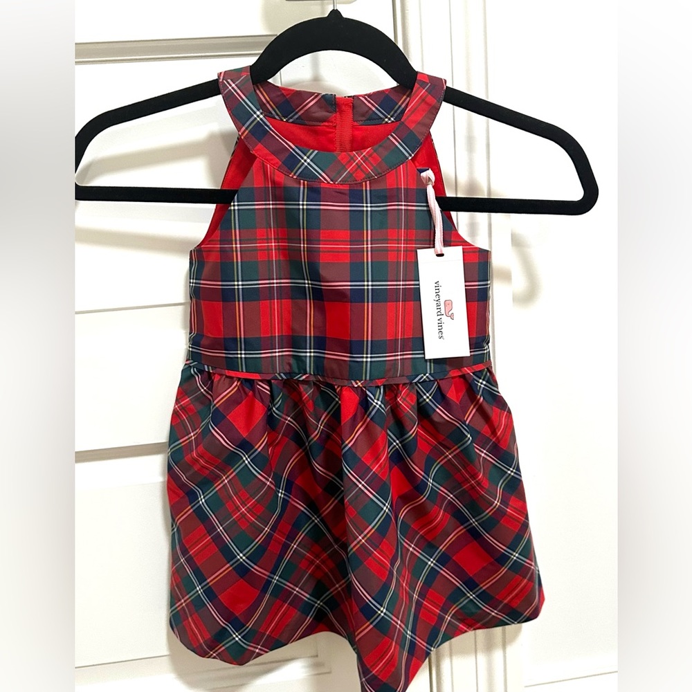 Vineyard Vines 4T Merry Plaid Party Dress - NWT